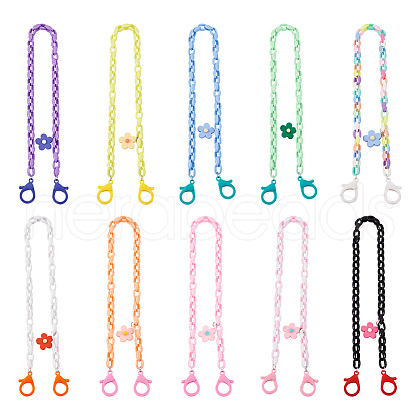 Biyun 10Pcs 10 Colors Eyeglasses Chains AJEW-BY0001-01-1