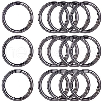 SOFPLATE 10Pcs Alloy Spring Gate Rings FIND-SP0001-38B-1