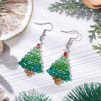 304 Stainless Steel Dangle Earrings EJEW-JE06207-1