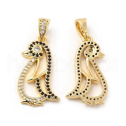 Brass Micro Pave Cubic Zirconia Pendants KK-H441-16G-1