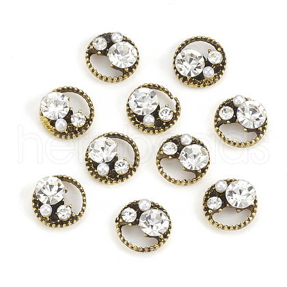 Alloy Rhinestone Cabochons MRMJ-T012-22B-1