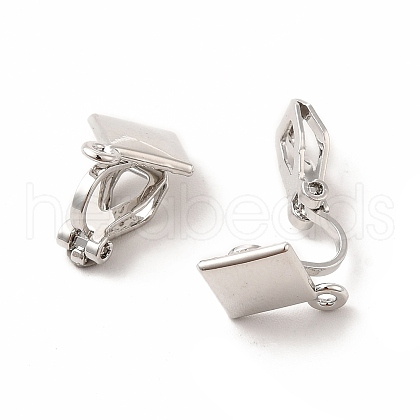 Alloy Clip-on Earring Findings PALLOY-M208-04P-1
