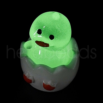 Broken Shell Animal Luminous Resin Display Decorations DJEW-M010-02D-1