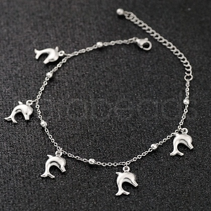 Bohemia Style Ocean Theme 304 Stainless Steel Anklets WG73A42-10-1
