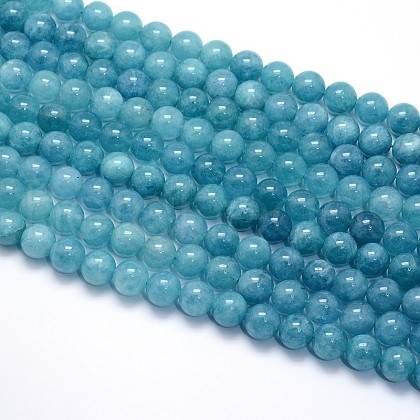 Natural Blue Quartz Beads Strands G-O047-07-10mm-1