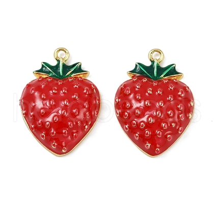 Brass Enamel Pendants KK-R224-14D-G-1