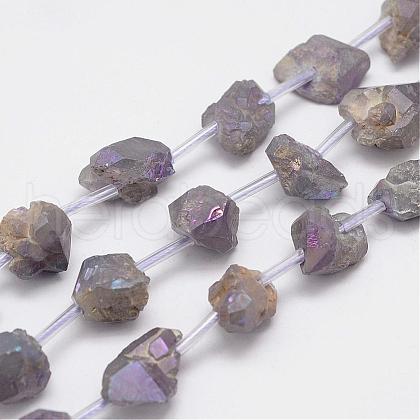 Natural Amethyst Bead Strands G-G937-M-04-1