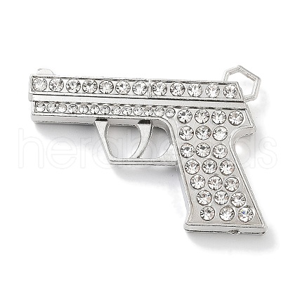 Alloy Rhinestone Pendants ALRI-S001-14B-P-1