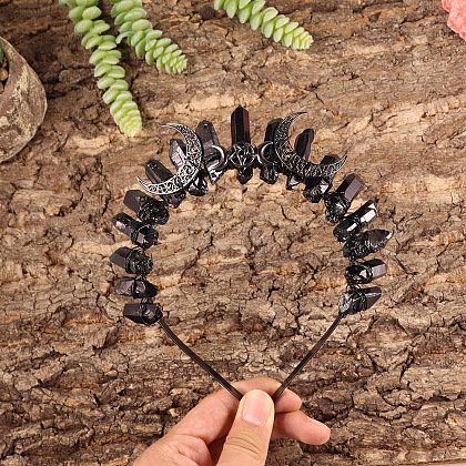 Natural Quartzl Crystal Hair Bands PW-WG4C34A-02-1