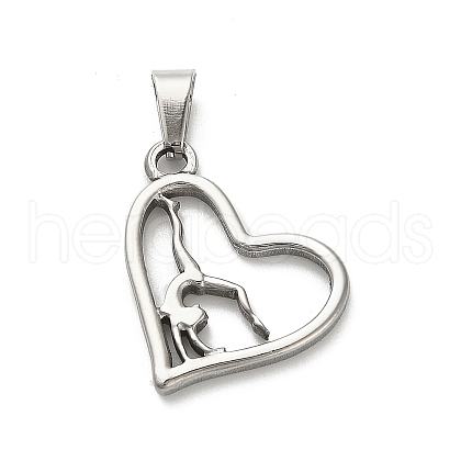 304 Stainless Steel Pendants STAS-Q343-10P-1