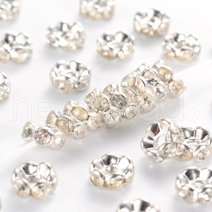 Brass Crystal Rhinestone Spacer Beads RSB028-B01-1