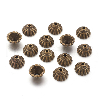 Tibetan Style Alloy Bead Caps MLF9305Y-NF-1