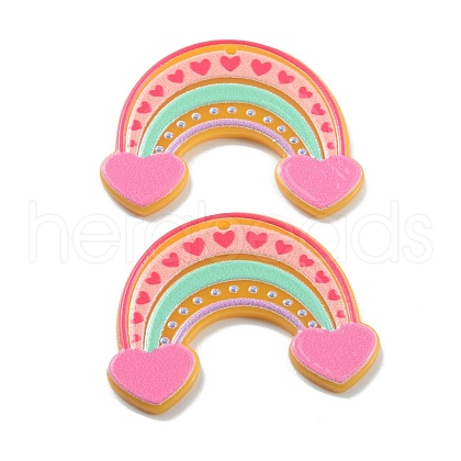 Printed Acrylic Pendants OACR-WH0036-08B-1