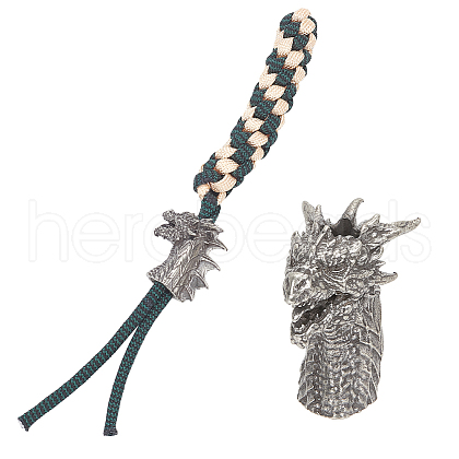 Outdoor EDC Tool Brass Parachute Rope European Beads KK-WH0081-45AS-1