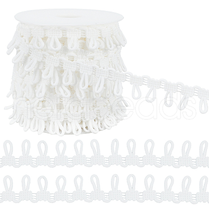 BENECREAT 1Bundle Polyester Elastic Button Looping Trim OCOR-BC0006-93B-1