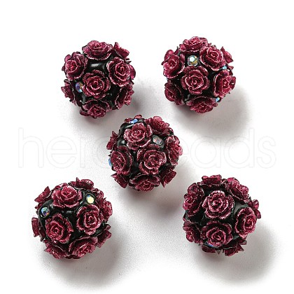 Acrylic Handmade Polymer Clay Rhinestone Beads FIND-Z036-01A-1
