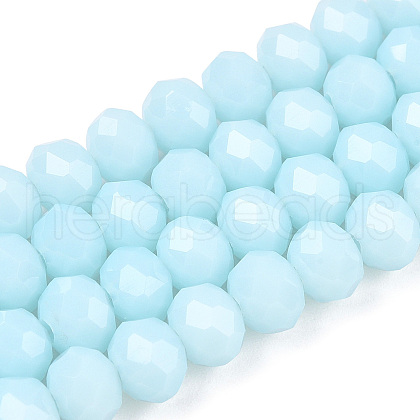 Opaque Solid Color Glass Beads Strands EGLA-A034-P10mm-D06-1