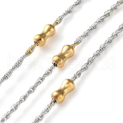 304 Stainless Steel Chains with Beads CHS-F020-06GP-1