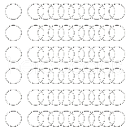 Unicraftale 80Pcs 304 Stainless Steel Linking Ring FIND-UN0003-63-1