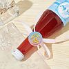 Brass Wax Seal Stamp with Wood Handle AJEW-WH0412-0328-5
