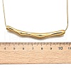 Ion Plating(IP) 304 Stainless Steel Round Snake Chain Textured Bar Pendant Necklaces for Women NJEW-K276-15G-3