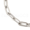 304 Stainless Steel Paperclip Chain Bracelets for Women BJEW-C046-02P-01-3