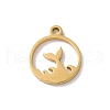 304 Stainless Steel Pendants STAS-L292-03G-1