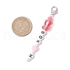 6Pcs Bear & Letter Acrylic Pendant Decorations HJEW-JM02957-4