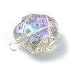 Transparent Glass Star Pendants PALLOY-JF02355-4