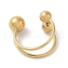 Ion Plating(IP) 304 Stainless Steel Round Cuff Rings for Women RJEW-G315-05G-3