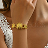 Elegant Brass Hollow Carved Gold Coin Ladies Link Chain Bracelets for Women OG3439-2-1