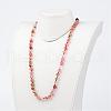 Natural Tigerskin Glass Necklaces NJEW-D264-16-3