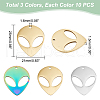 DICOSMETIC 30Pcs 3 Colors 304 Stainless Steel Pendants STAS-DC0012-05-2