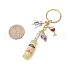 Resin & Glass & Alloy Keychain KEYC-JKC01158-5