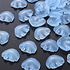 Transparent Baking Painted Imitation Jade Glass Pendants DGLA-Q025-001E-2
