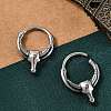 Cattle Head 316 Surgical Stainless Steel Hoop Earrings EJEW-G416-25AS-3