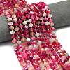 Natural Banded Agate Beads Strands G-P573-A08-01-1