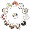 12Pcs 12 Colors Gemstone Pendants G-PH0001-33-WH-1