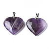 Natural Amethyst Pendants G-S364-081B-01-2