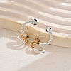 1 Pair Stylish Stainless Steel Snake-shaped Stud Earrings GS7470-1-1