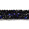 Opaque Solid Color Electroplate Glass Beads Strands EGLA-A039-P4mm-L17-1
