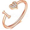 Adjustable Brass Rhinestone Cuff Rings FS-WG29D83-25-1