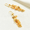 Elegant Butterfly Tassel Brass Hoop Earrings MY6765-2