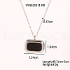 Vintage Stainless Steel Enamel Rectangle Pendant Necklaces for Women PC2177-4-1