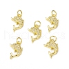 Brass Micro Pave Cubic Zirconia Pendants KK-E068-VB296-4