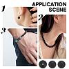 ARRICRAFT 1 Strand Natural Black Obsidian Beads Strands G-AR0005-89-7