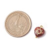 9Pcs 9 Styles Natural Natural Rose Quartz & Natural Red Rainbow Jasper & Cherry Quartz Glass Faceted Heart Charms with Brass Sun Star Moon Slices PALLOY-JF03283-2