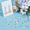 Beebeecraft 20Pcs 2 Color 304 Stainless Steel Ring Stud Earrings Findings STAS-BBC0004-69-4