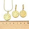304 Stainless Steel Rhinestone Pendant Necklaces & Hoop Earring Set for Women SJEW-C007-04B-G-5