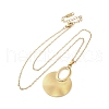 Fan 304 Stainless Steel Pendant Necklaces NJEW-M096-23G-2